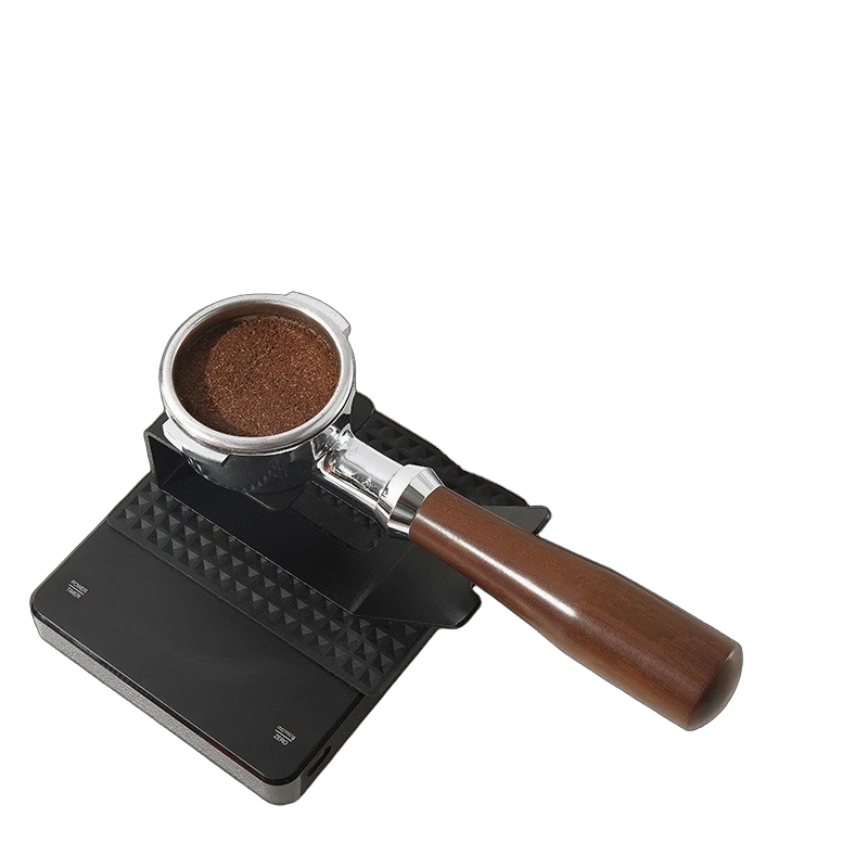 Portafilter holder with tamping station