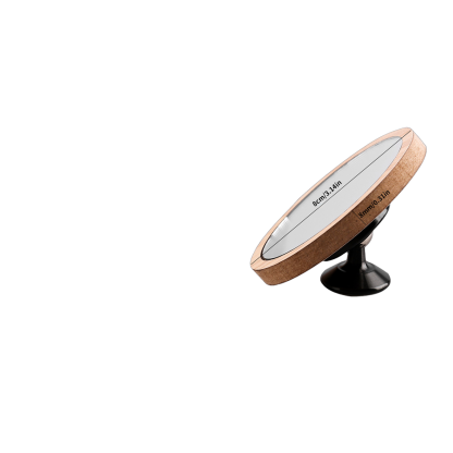 Espresso-Shot-Spiegel · Holzrahmen mit Magnet-Gelenkfuß