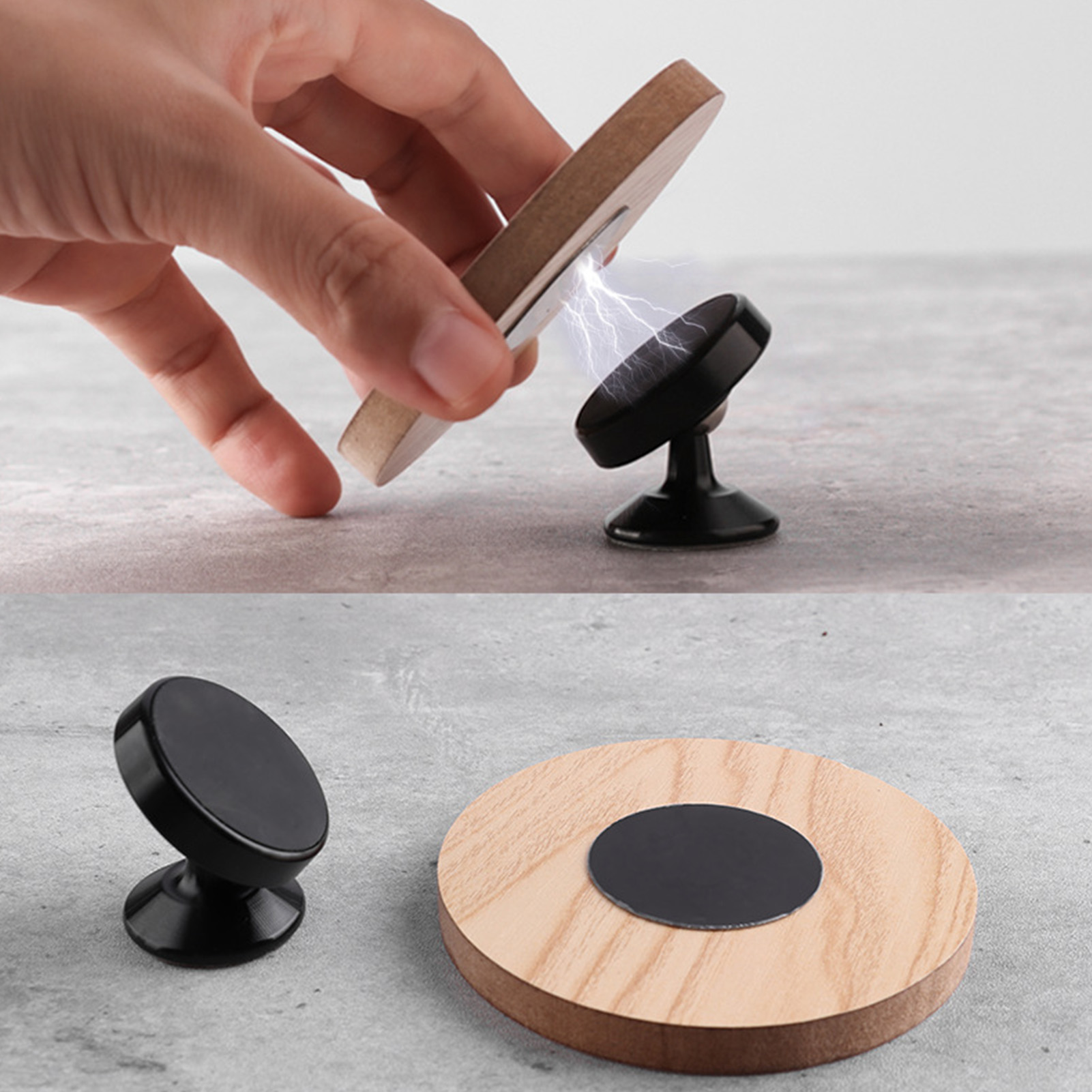 Espresso-Shot-Spiegel · Holzrahmen mit Magnet-Gelenkfuß – Bild 3