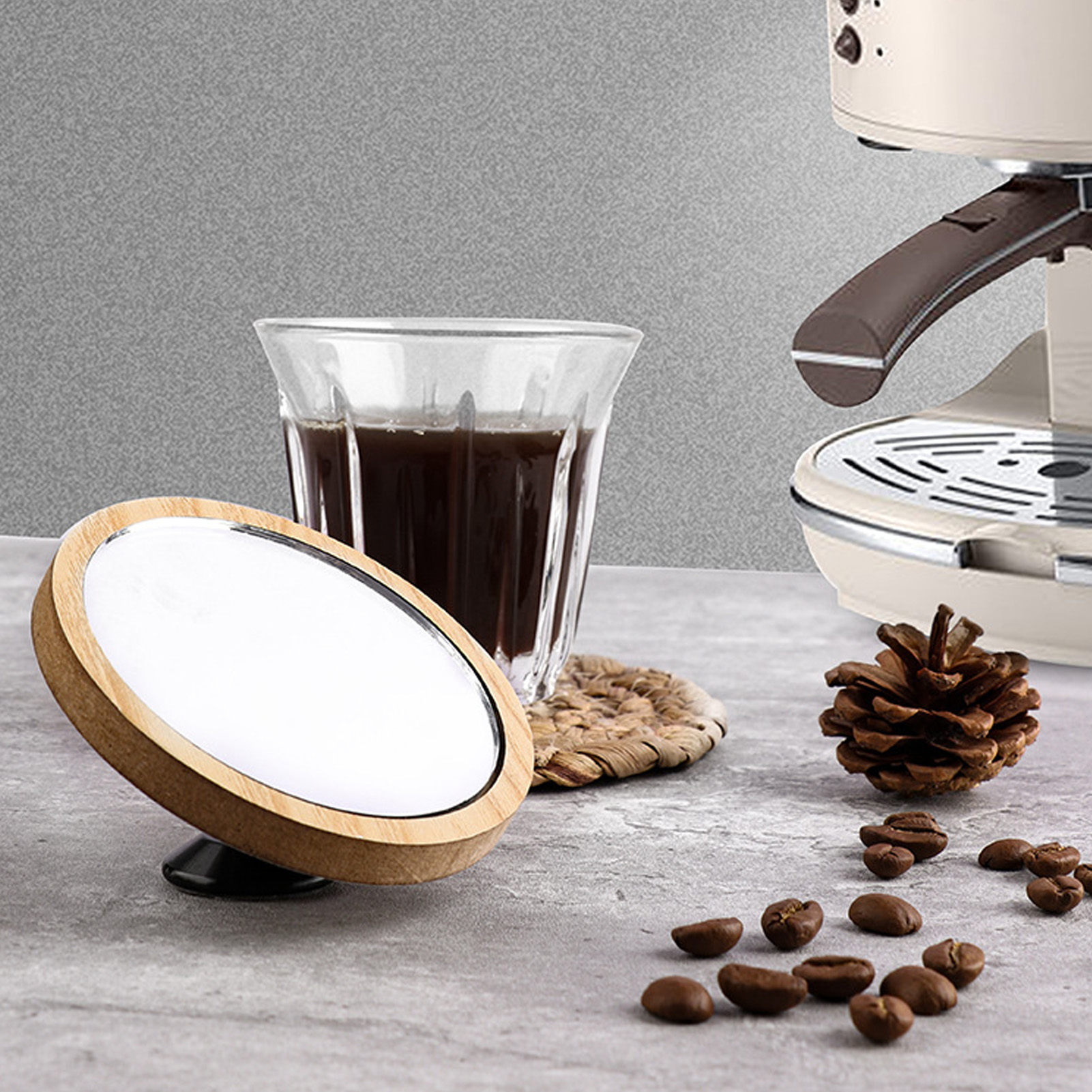 Espresso-Shot-Spiegel · Holzrahmen mit Magnet-Gelenkfuß – Bild 5