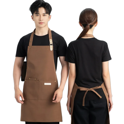 Barista-Schürze Unisex · Latzschürze mit Taschen