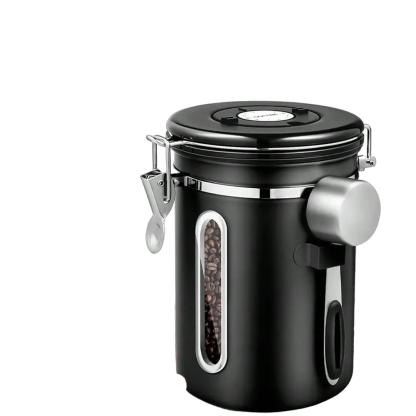 Vakuum-Kaffeedose 1,8 L · Edelstahl mit Datumsanzeige