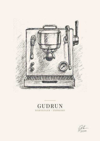 Poster · GUDRUN Espressomaschine