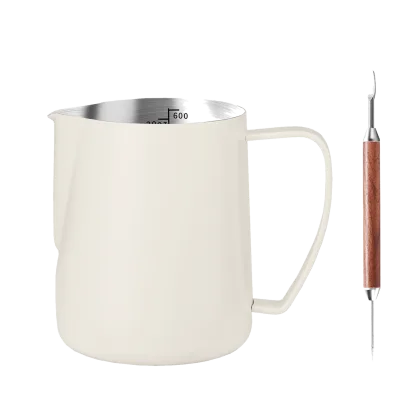 Milchkännchen mit Latte-Art-Stift · Edelstahl