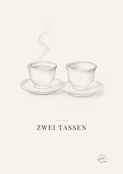 Poster · Zwei Tassen