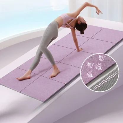 Yogamatte · rutschfest, 6 mm, faltbar