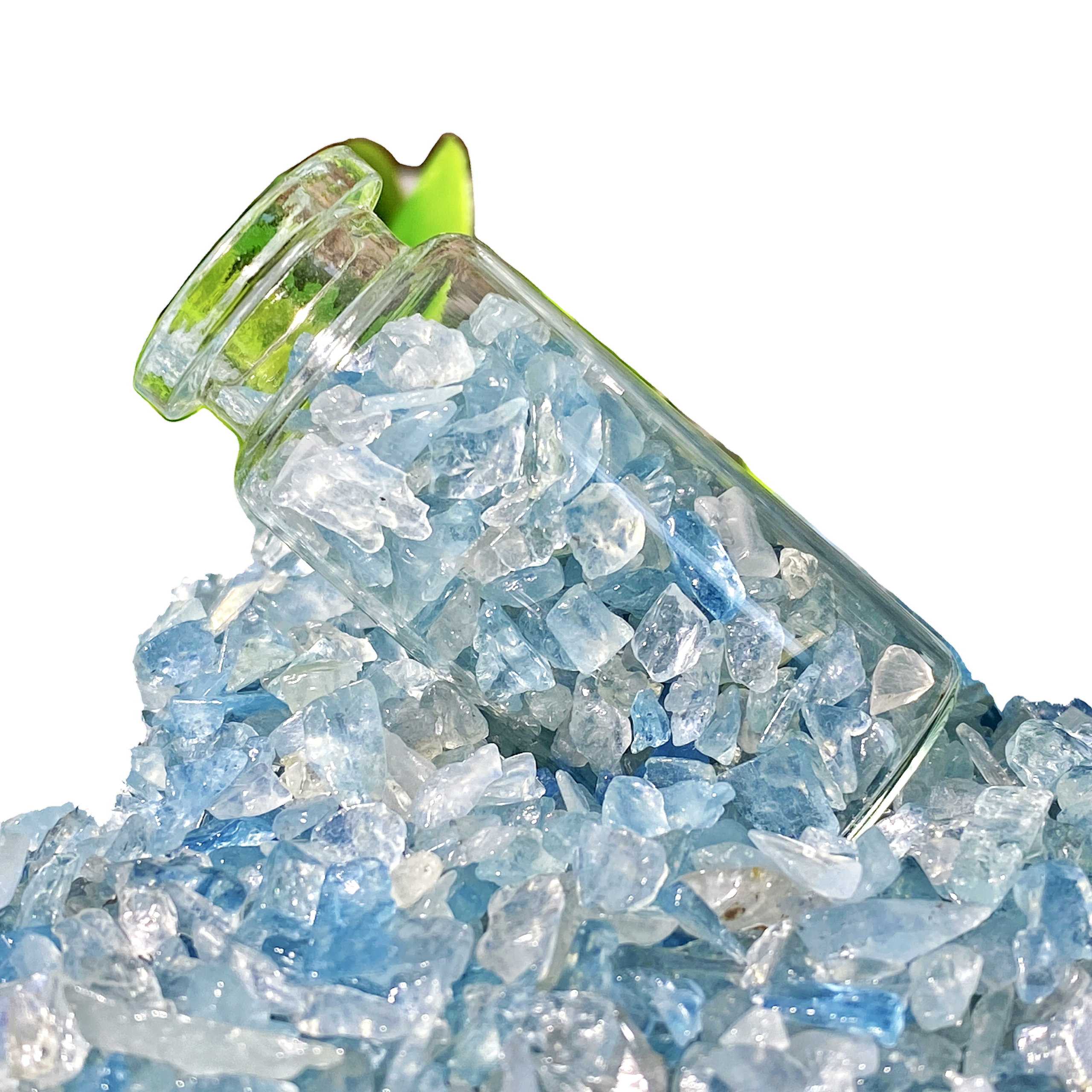 Aquamarin · Trommelsteine, 100 g, 1–5 mm