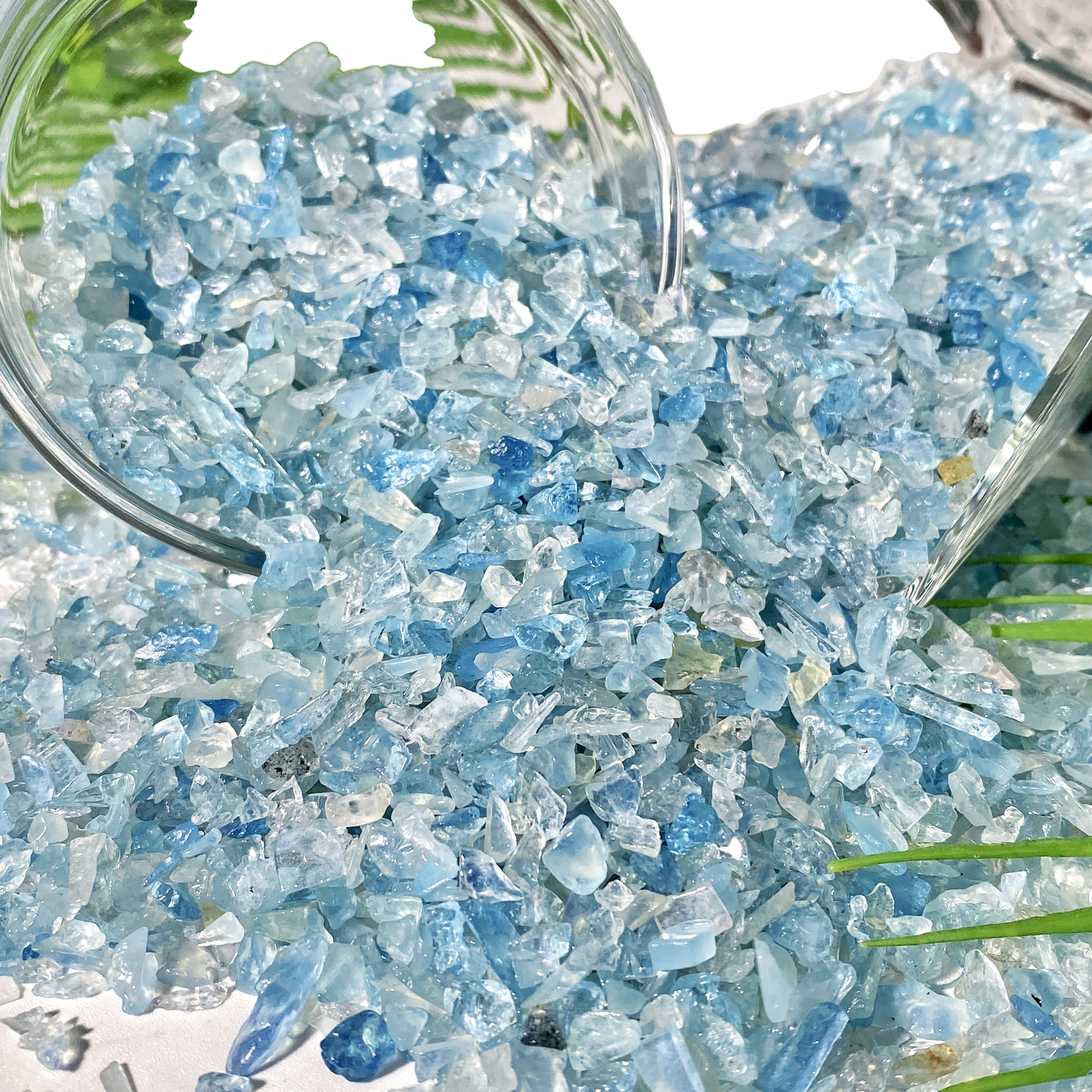 Aquamarin · Trommelsteine, 100 g, 1–5 mm – Bild 2
