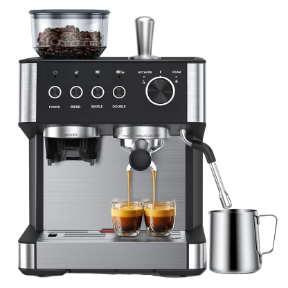 COWSAR Espressomaschine mit Mahlwerk und Milchaufschäumer — Einzelstück, neu und ungeöffnet