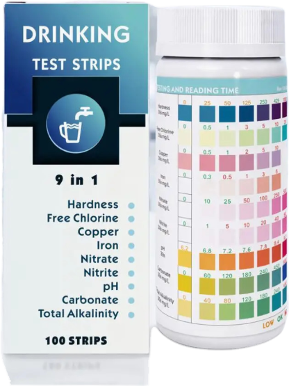 Wasser-Teststreifen · 9 Werte, 100 Streifen