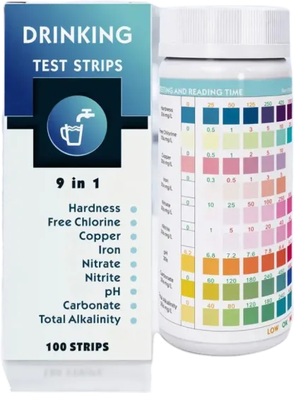Wasser-Teststreifen · 9 Werte, 100 Streifen