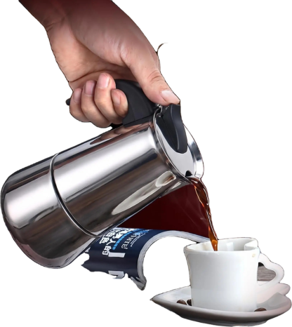 Espressokocher Edelstahl · induktionsgeeignet, 2 oder 4 Tassen